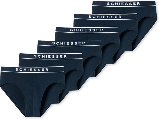 Schiesser Lot de 6 slips/caleçons rio pour homme en Cotton biologique 95/5