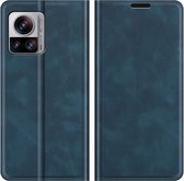 Cazy Motorola Edge 30 Ultra Hoesje - Portemonnee Book Case - Kunstleer - Blauw