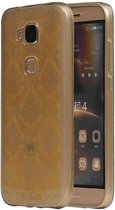TPU Paleis 3D Back Cover for Huawei G8 Goud
