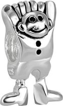 Quiges - 925 - Zilveren - Bedels -Sterling zilver - Beads - Jongen Kraal Charm - Geschikt – voor - alle bekende merken - Armband Z094