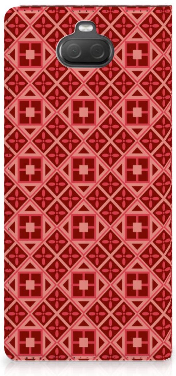 Sony Xperia 10 Plus Hoesje met Magneet Batik Rood