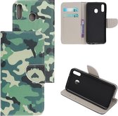 Camouflage agenda wallet case hoesje Samsung Galaxy A20e