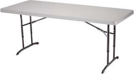 Lifetime - Werktafel - Inpaktafel - Buffettafel - 180 cm - wit - Hoogte verstelbaar