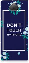 Sony Xperia 10 Plus Design Case Flowers Blue DTMP