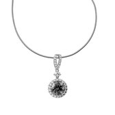 Diamonfire - Zilveren collier met hanger 45 cm - Fancy Colors - Zirkonia - Entourage