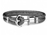 Paul Hewitt Anchor Bracelet PH-PH-N-S-GR-XL - Armband - Nylon - Grijs - Ø 20cm