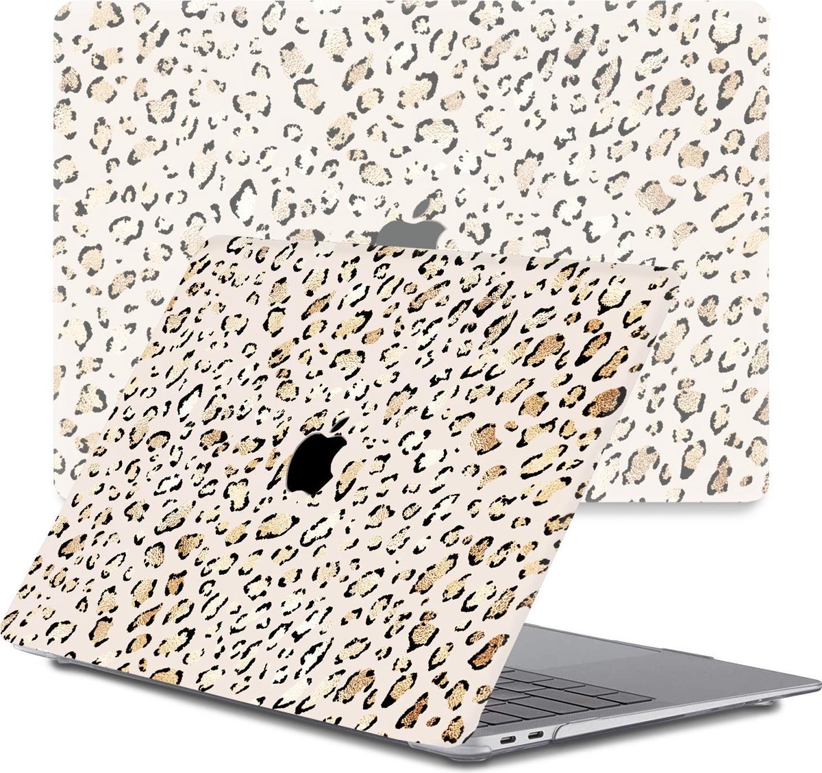Lunso - cover hoes - MacBook Pro 15 inch (2016-2020) - Leopard Rose Gold - Vereist model