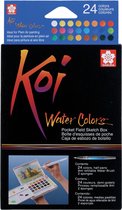 Sakura Koi Water Colors Pocket Field Sketch Box | 24 halve napjes