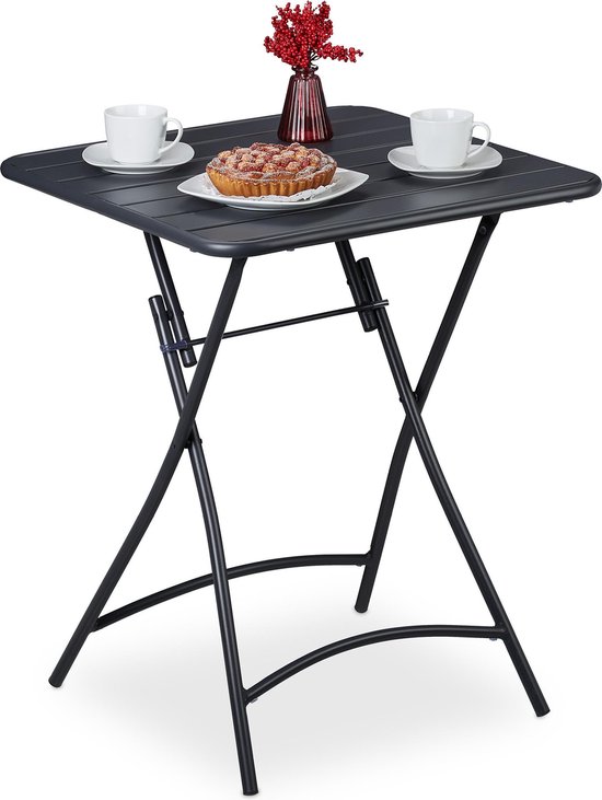 Besnoeiing Teleurstelling als je kunt Relaxdays tuintafel inklapbaar - metalen klaptafel - balkontafel vierkant -  weerbestendig | bol.com