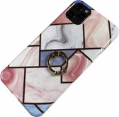 Apple iPhone 7 Plus / 8 Plus - Silicone ring triangle zacht hoesje Jill roze - Geschikt voor