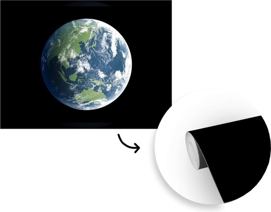 Papier peint Papier peint photo en vinyle - Image satellite de la terre largeur 320 cm x hauteur 240 cm - Tirage photo sur papier peint (disponible en 7 tailles)