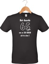 mijncadeautje - T-shirt unisex - zwart - Het duurde 65 jaar - maat 3 XL