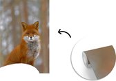 Behang - Fotobehang Vos - Bos - Rood - Breedte 190 cm x hoogte 280 cm