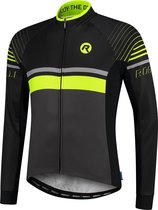 Rogelli Hero Fietsshirt - Lange Mouwen - Heren - Grijs, Zwart, Fluor - Maat L