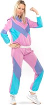 Grappig & Fout Kostuum | Fout 80s Retro Trainingspak New Kids Jaren 80 Sandra | Vrouw | XL | Carnavalskleding | Verkleedkleding