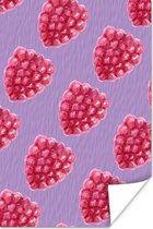 Poster Frambozen - Fruit - Paars - 80x120 cm