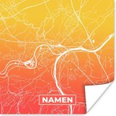 Poster Stadskaart - Namen - België - Oranje - 50x50 cm - Plattegrond