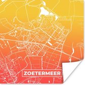 Poster Stadskaart - Zoetermeer - Nederland - 75x75 cm - Plattegrond