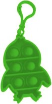 sleutelhanger Fidget Kuiken 8 cm siliconen groen