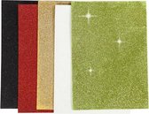 foam vellen A5 zelfklevend glitter 5 stuks