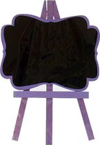 krijtbord inklapbaar junior 21 x 28,5 cm hout paars/zwart