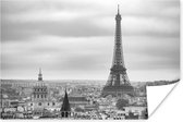 Affiche Vue aérienne de la Tour Eiffel à Paris - noir et blanc - 30x20 cm