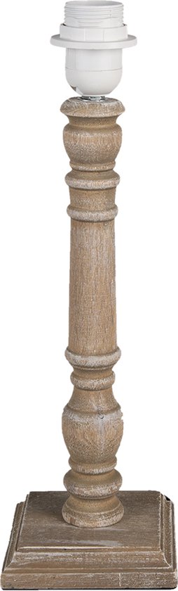 Clayre & Eef Lampenvoet Ø 12x39 cm Bruin Hout Lampvoet