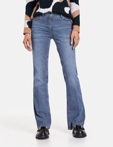GERRY WEBER Dames Flared-fit jeans blue denim mit use-44
