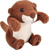 knuffelotter junior 10 cm pluche bruin