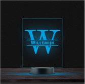 Led Lamp Met Naam - RGB 7 Kleuren - Willemijn