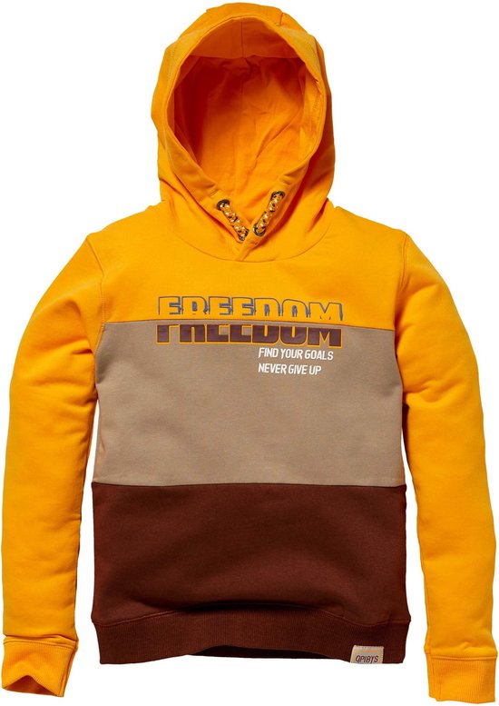 Quapi jongens hoodie Kjelt Orange Yellow