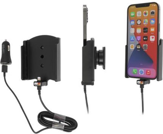sap Mantel vis Brodit houder - Apple iPhone 12 Pro Max Actieve houder met 12V USB sig-plug  | bol.com