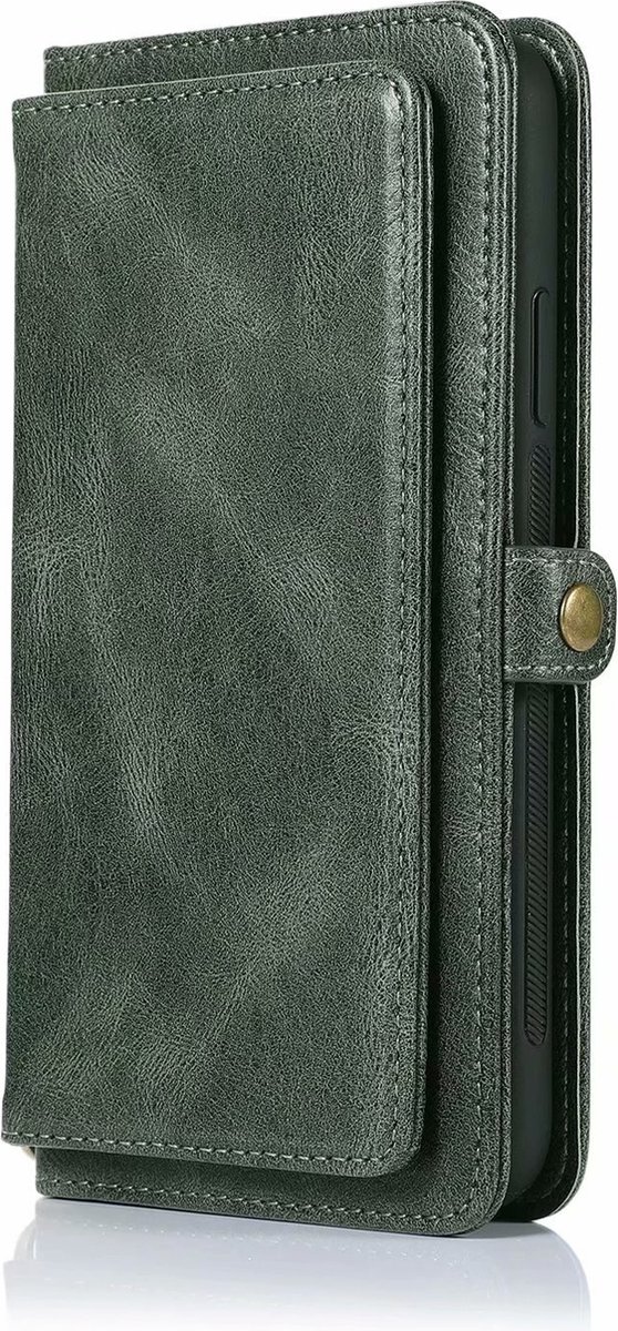 QLTYPRI Portemonnee-hoesje voor iPhone 16 6,1 inch, compatibel met de Magsafe-oplader, magnetisch klaphoesje, folio PU-lederen telefoonhoesje met RFID-blokkerende kaarthouder-sleuven, kickstand