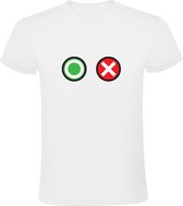 Squid Game Play Quit Button | Heren T-shirt | Wit | Netflix | Serie | Survival Game | Drama