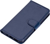 iPhone 13 Pro Hoesje - Leer Portemonnee Book Case Wallet - Apple iPhone 13 Pro - Donkerblauw