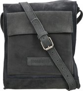 Shabbies Amsterdam Crossbodytas Waxed Suede - grijs