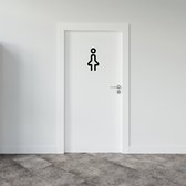 Toiletsticker Dames | Ontwerp 1 - Formaat 10 x 10 cm - WC sticker - WC bordje