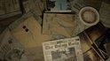 Een stapel brieven, een krant 'The Dulvy Daily' en een boek 'FISHING' op een houten tafel.