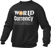 Crypto Kleding - World Currency Development Bitcoin - Trader - Investing - Investeren - Aandelen - Trui/Sweater
