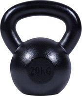 Gorilla Sports - Kettlebell - Gietijzer zwart - 20 kg - Extra Stabiel