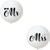 Trouwen - bruiloft - fotoshoot - aanzoek - wit - mega - ballon - tekst - mr - mrs