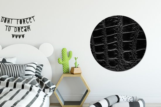 Cercle mural - Cercle mural - Imprimé animal - Crocodiles - Cuir - Aluminium - Dibond - ⌀ 90 cm - Intérieur et Extérieur