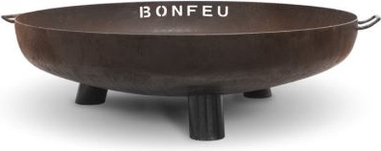 BonFeu BonBowl Plus CortenStaal Ø80 cm - L 80 x B 80 x H 23,5 cm - Cortenstaal - (Roest)bruin