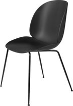 Beetle Dining stoel - stalen frame - zwart - mat zwart - kunststofglijder