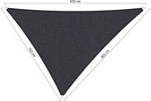 Compleet pakket: Shadow Comfort driehoek 3,5x4x4,5m DuoColor Carbon Black met buitendoekreiniger en RVS bevestigingsset