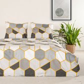 Charm & Co Honeycomb - Dekbedovertrek - Eenpersoons - 140 x 200/220 - Multi