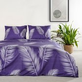 Charm & Co Palm Leaves - Dekbedovertrek - Eenpersoons - 140 x 200/220 - Blauw