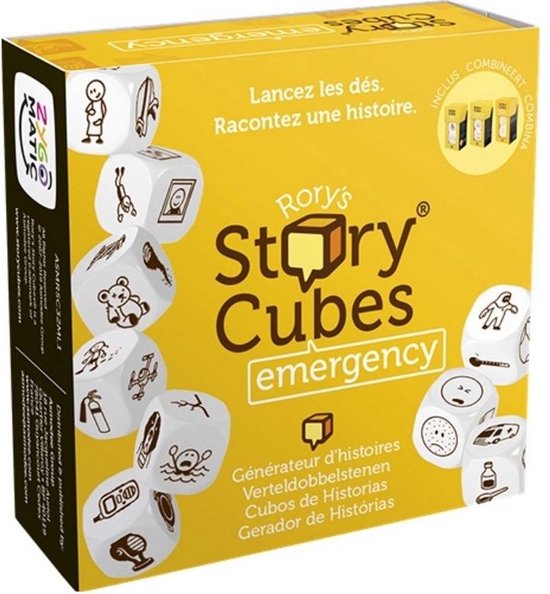 Thumbnail van een extra afbeelding van het spel Spellenbundel - Dobbelspel - 2 Stuks - Rory's Story Cubes Voyages & Emergency