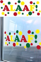 Raamsticker Alaaf 75 x 25cm Carnaval - Vastelaovend - Carnavalskleding - Carnaval Accessoires - Rood Geel Groen