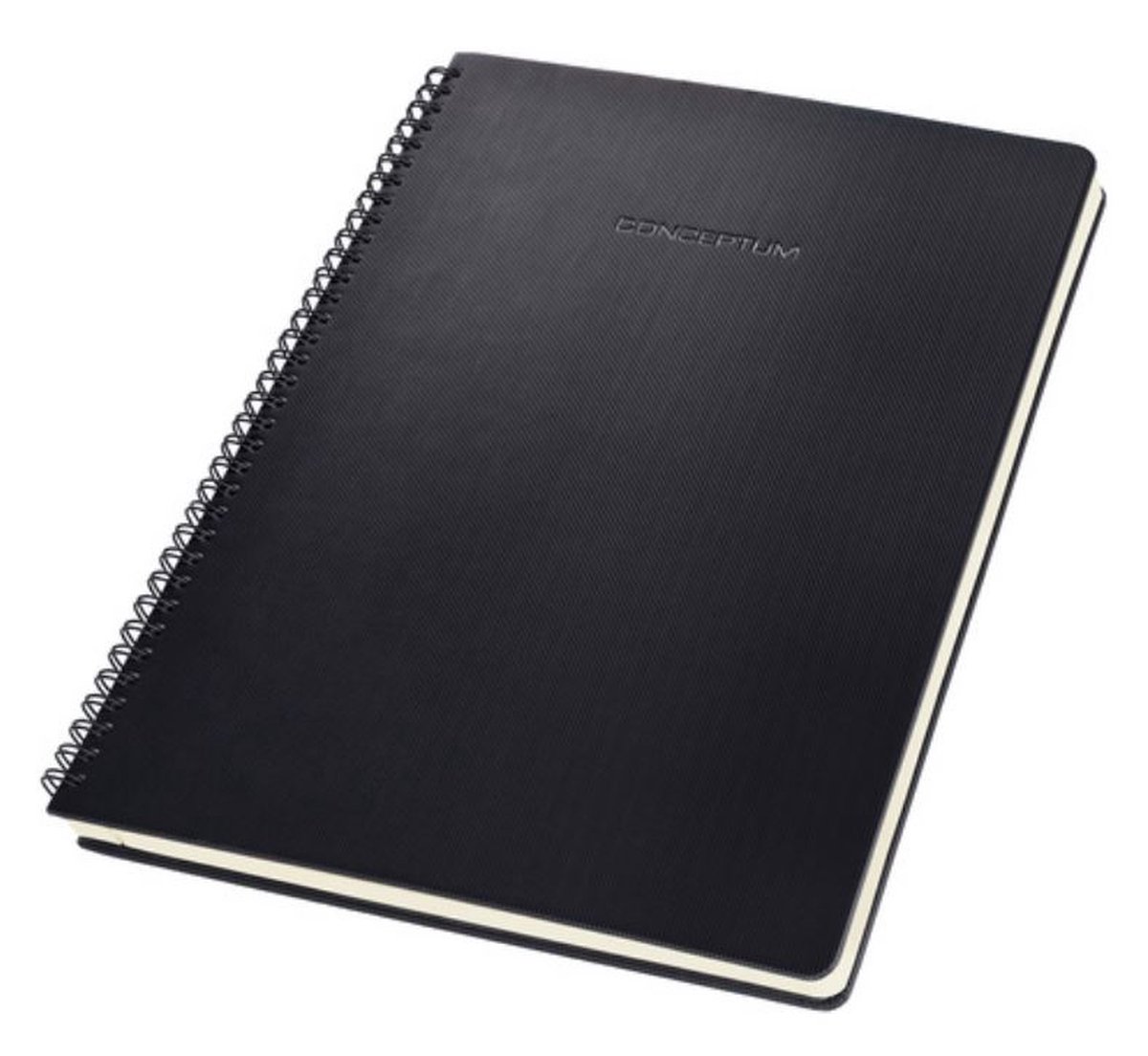 Sigel spiraal notitieboek Conceptum A4 zwart hardcover spiraal 160 pagina's ruit 80 grams papier